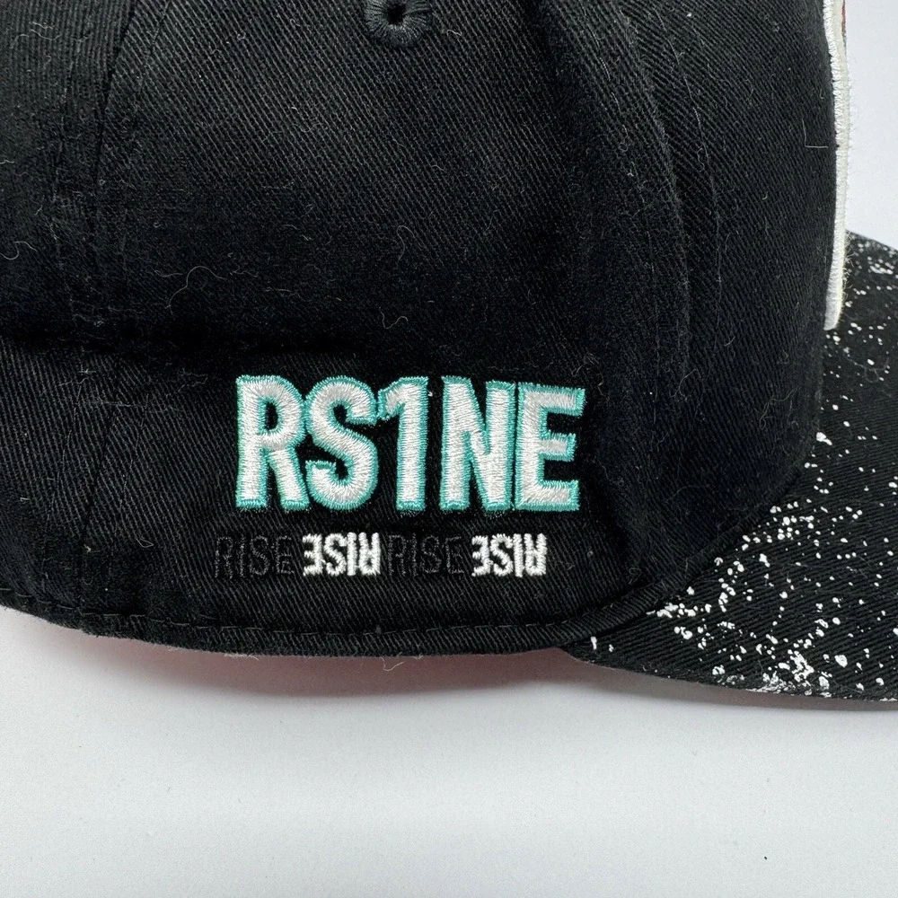 IcooPNY Icoop New York Snapback Hat‎ Black Aztec Oni Mask Paint Splatter